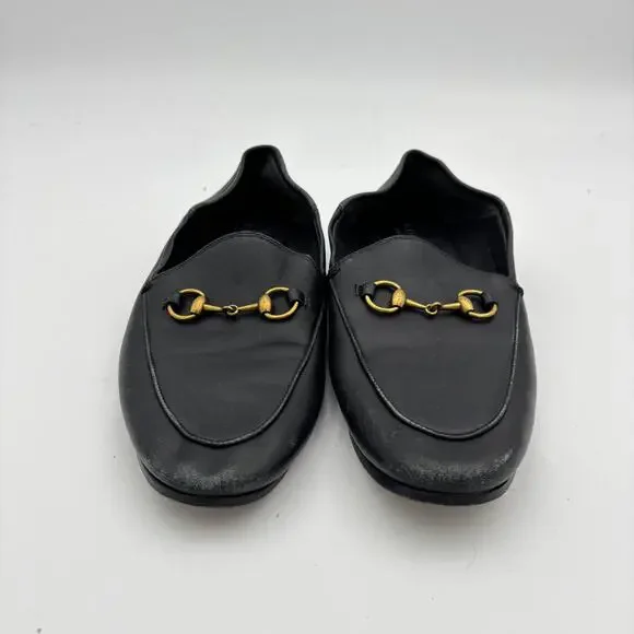 GUCCI Jordaan Horse Bit Slip On Penny Loafers Women's 37 US 7